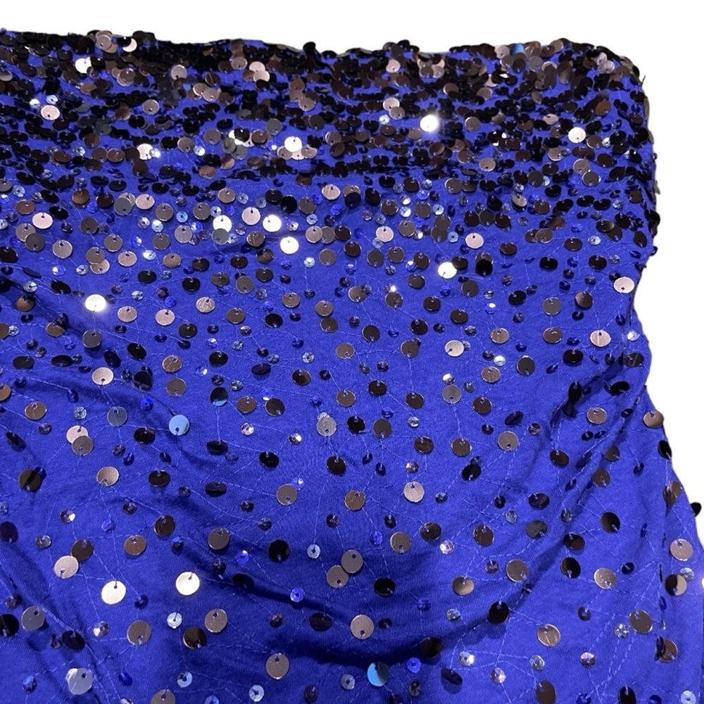 EXPRESS 🪩 Sparkling Sequined Strapless Sleevele Tube Top w/Shelf bra Small NWT - Picture 4 of 4